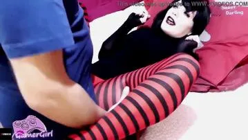 Hot goth stepsister enjoys hard fuck video porn